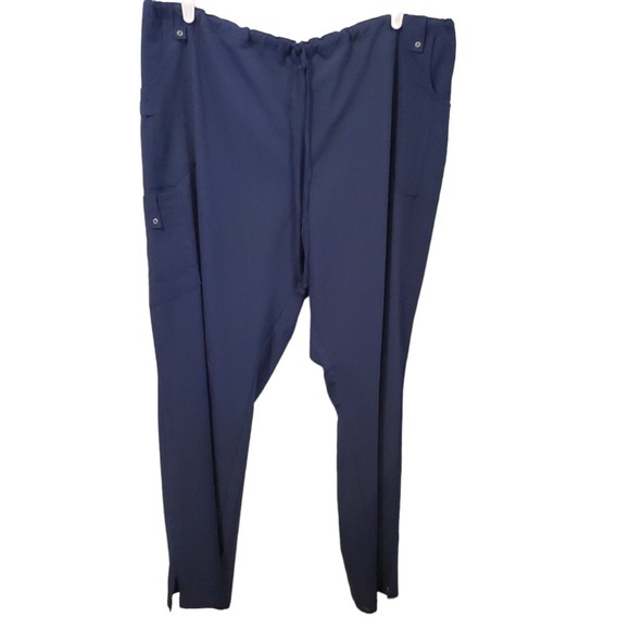 Dickies Xtreme Stretch Women’s Scrub Pants Size 4XL Blue Mid Rise Cargo Straight - Picture 3 of 11